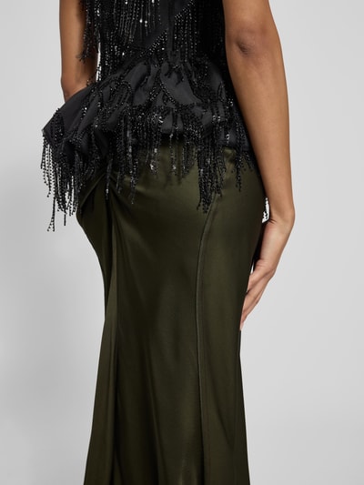 Victoria Beckham Midirock mit Viskose-Anteil Oliv 3