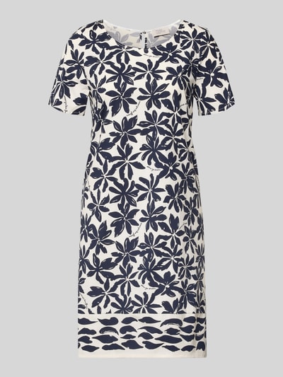 Produktfoto, Relaxed Fit Kleid mit floralem Allover-Print von ROBE LÉGÈRE aus Baumwoll-Mix, Weiß mit dunkelblauem Floraler-Print