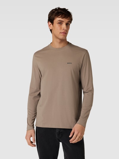 BOSS Green Longsleeve mit Label-Print Sand 4