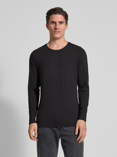 Casual Friday Slim fit shirt met lange mouwen en stretch, model 'Theo'  Antraciet - 4