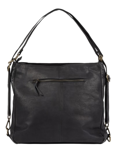 Lara Lauren Hobo Bag aus Leder Modell 'Manu' Black 6