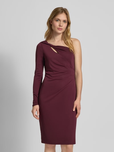 Lauren Ralph Lauren Knielanges Cocktailkleid mit Cut Out Modell 'KASHERN' Bordeaux 4