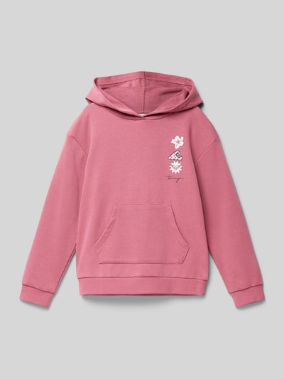 Roxy Hoodie mit Motiv- und Label-Print Modell 'SURF FEELING' Pink 1