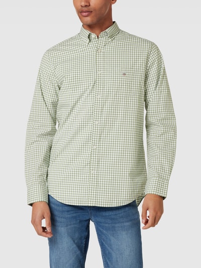 GANT Freizeithemd mit Karomuster Modell 'THE BROADCLOTH' Schilf 4
