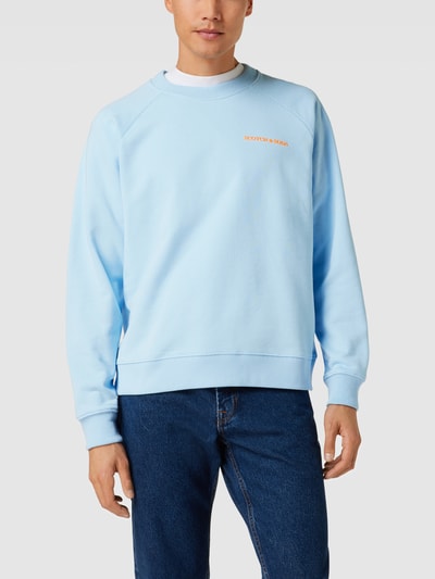 Scotch & Soda Sweatshirt mit Logo-Print Hellblau 4