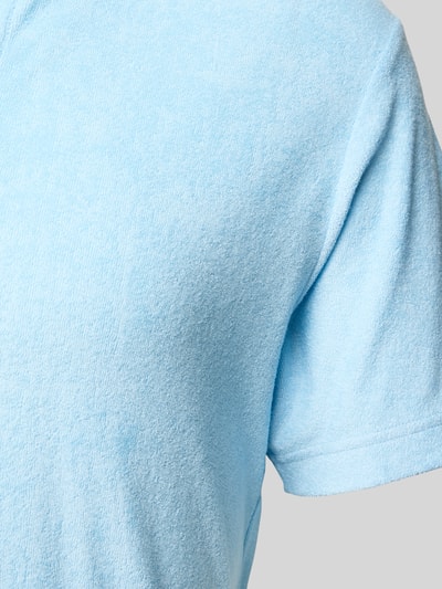 MC2 Saint Barth Slim fit poloshirt met V-hals, model 'JEREMY - TERRY' Lichtblauw - 2