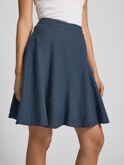 Marc O'Polo Spódnica mini rozkloszowana z czystego lnu Granatowy 3
