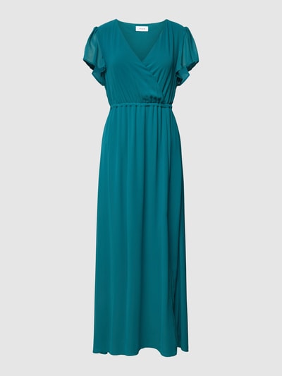 VILA Kleid in Wickel-Optik Modell 'LARA' Smaragd 2