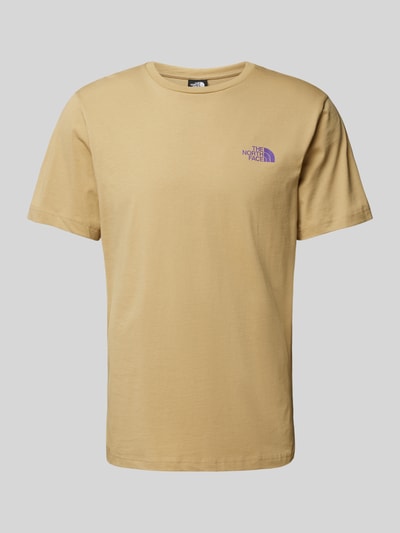 The North Face T-Shirt mit Label-Print Khaki 2