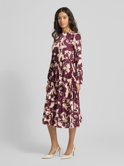 Rinascimento Cocktailkleid mit Rundhalsausschnitt Bordeaux 1