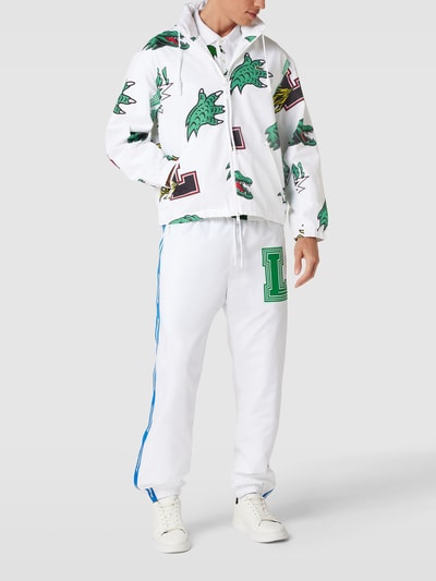 Lacoste Jacke mit Allover-Print Modell 'Crocozilla' Weiß 1