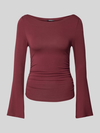 Gina Tricot Longsleeve mit Raffungen Mittelbraun 1