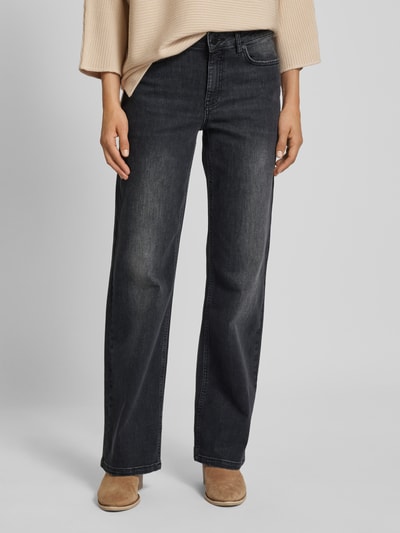 Smith and Soul Wide leg jeans in 5-pocketmodel Zwart - 4