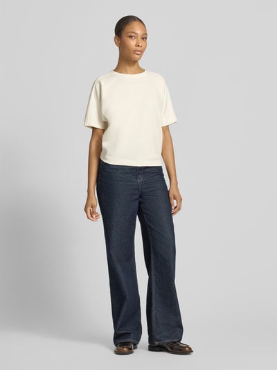 OPUS T-Shirt aus Modal-Mix mit Rundhalsausschnitt Modell 'Gosa' Offwhite 1