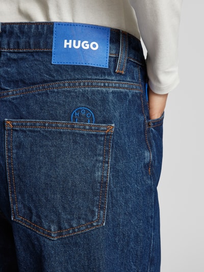 Hugo Blue Wide Leg Jeans im 5-Pocket-Design Modell 'Leni' Dunkelblau 3