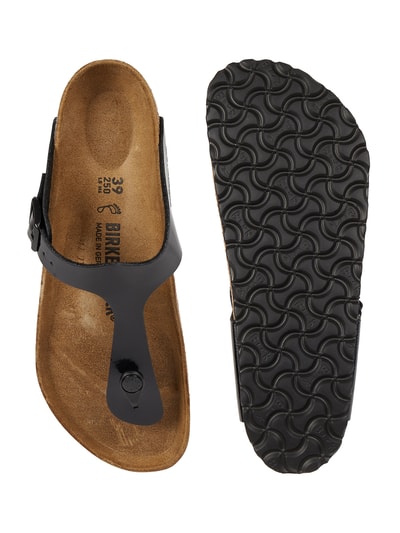 Birkenstock Zehentrenner in Lack-Optik Modell 'Gizeh' Black 4