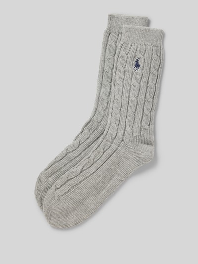 Polo Ralph Lauren Sokken met labelstitching Lichtgrijs - 1