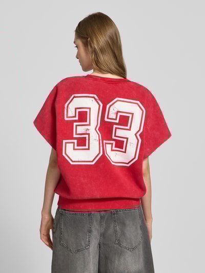 Colourful Rebel Sweatshirt mit 1/2-Arm Modell 'Rebels 33' Rot 5