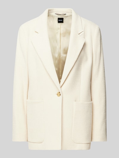 BOSS Blazer met reverskraag, model 'Janka' Offwhite - 2