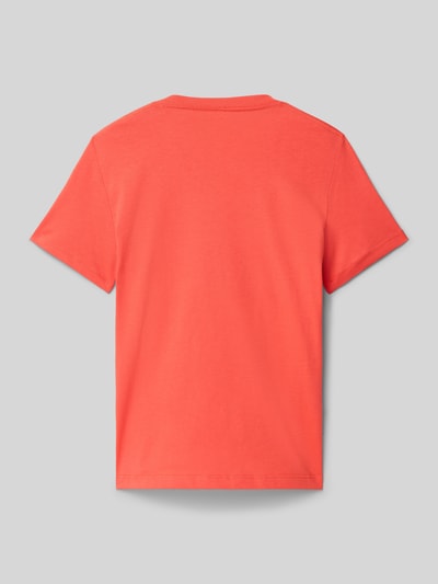 Calvin Klein Jeans Regular Fit T-Shirt aus reiner Baumwolle mit Logo-Patch Hellrot 3