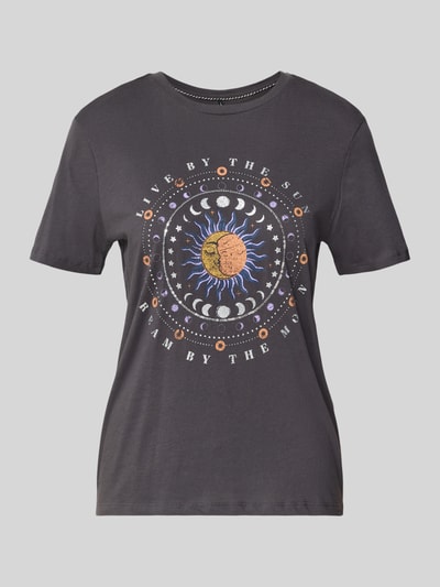 Only Regular Fit T-Shirt aus reiner Baumwolle Modell 'KITA LUNA' Anthrazit Melange 2