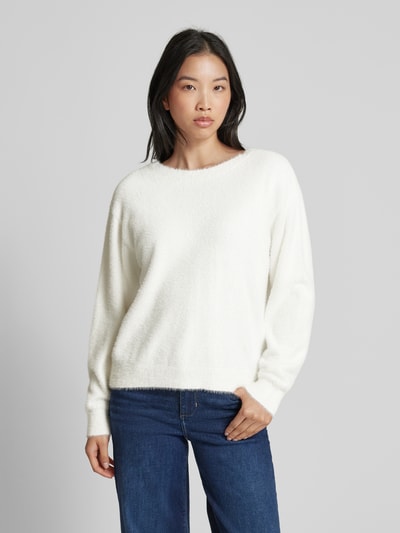 Tom Tailor Denim Regular Fit Strickpullover mit feinem Angora Garn Offwhite 4