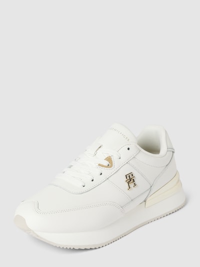 Tommy Hilfiger Sneakers van leer met labeldetail Ecru - 1