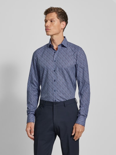 OLYMP Level Five Slim fit zakelijk overhemd met kentkraag, model 'New York' Marineblauw - 4