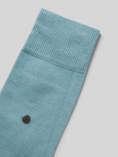 Produktfoto, Socken mit Burlington-Niete von Burlington in Hellblau aus Bio-Baumwolle und recyceltem Polyester, körpernahe Passform, elastisches Rippenbündchen, glatte Textur
