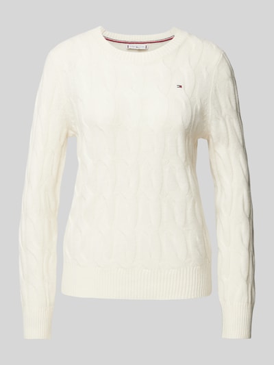 Tommy Hilfiger Gebreide pullover met ribboorden Offwhite - 2