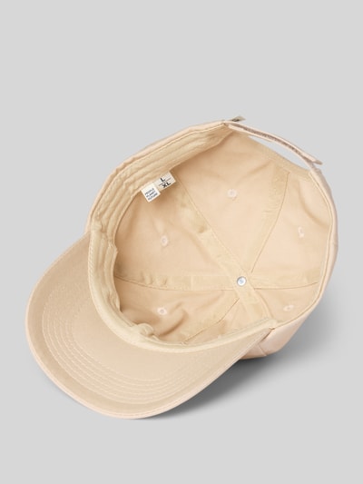 Knowledge Cotton Apparel Basecap mit Motiv-Stitching Beige 2