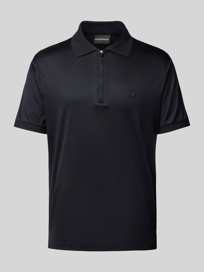 Emporio Armani Regular Fit Poloshirt mit Logo-Badge Marine 2