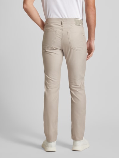 Brax Regular fit stoffen broek met structuurmotief, model 'Chuck' Beige - 5