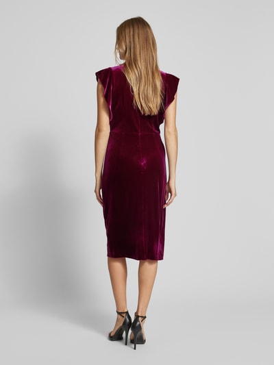 Adrianna Papell Cocktailkleid in Wickel-Optik Bordeaux 5