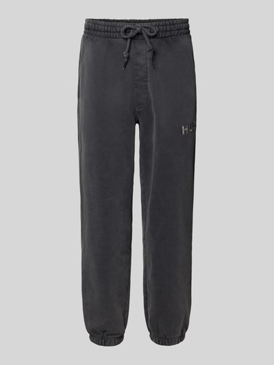 HUGO Relaxed Fit Sweatpants aus Baumwoll-Mix Modell 'DELWONY' Mittelgrau 2