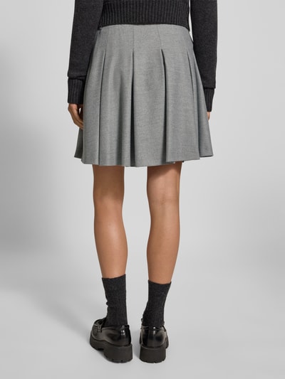 HUGO Regular Fit Mini-Rock aus Flanell  MODELL 'RADINA' Hellgrau Melange 5