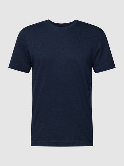 Tom Tailor T-Shirt mit melierter Optik Modell 'Uni Slub Tee' Dunkelblau 2