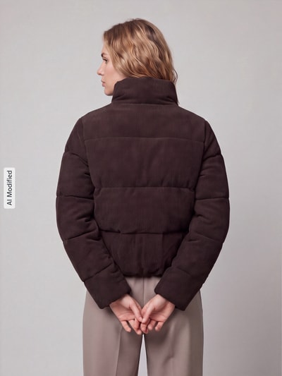 ONLY Steppjacke mit hohem Stehkragen Schoko 5