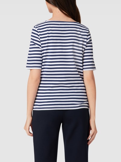 Fynch-Hatton T-shirt met streepmotief, model 'Boat Neck' Wit - 5