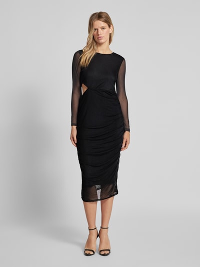 Only Eng anliegendes Maxikleid aus Mesch Modell 'PARIS' Black 4