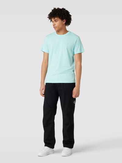 Calvin Klein Jeans T-Shirt mit Label-Stitching Aqua 1