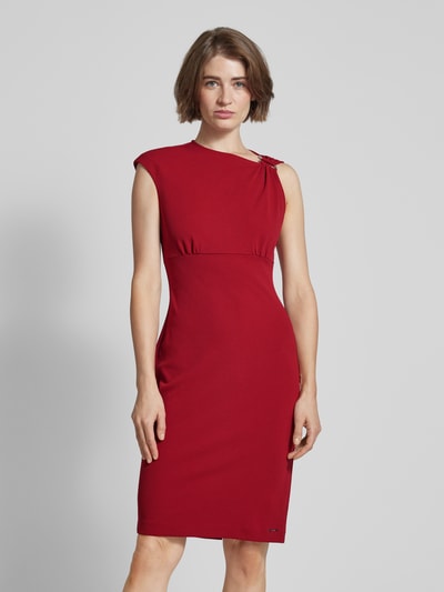 Calvin Klein Womenswear Knielange jurk met applicatie, model 'SCUBA' Rood - 4