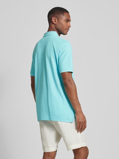 Fynch-Hatton Poloshirt mit Logo-Stitching Aqua 5