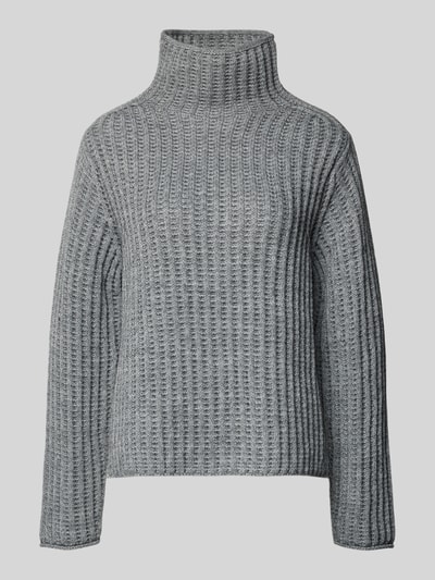 Drykorn Gebreide pullover met opstaande kraag, model 'VARISA' Middengrijs gemêleerd - 2