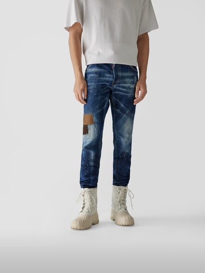 Dsquared2 Skinny Fit Jeans im Used-Look Dunkelblau 4