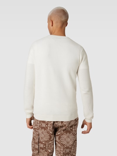 JACK & JONES Strickpullover im fein strukturierten Design Modell 'WILLIAM' Offwhite 5