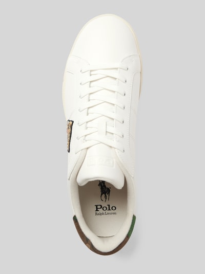 Polo Ralph Lauren Sneaker aus Leder mit Motiv-Stitching Weiss 3