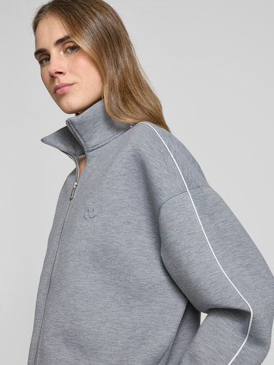 LeGer by Lena Gercke LeGer Studio Kollektion - Oversized Sweatjacke mit Label-Detail Hellgrau 3