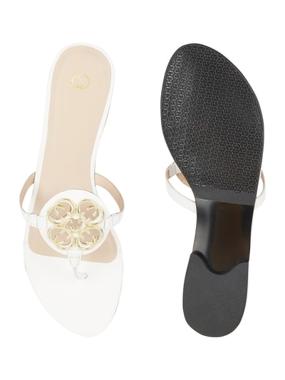 Gerry Weber Shoes Zehentrenner aus Leder Weiß 4