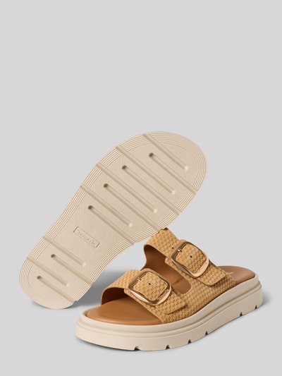 Tamaris Wedges aus echtem Leder Hellbraun 4